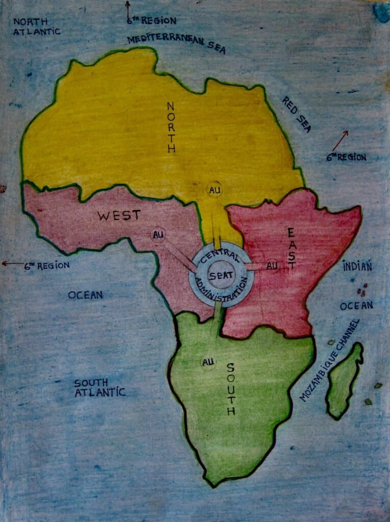 Map of the New African Continent & Civilisation. 